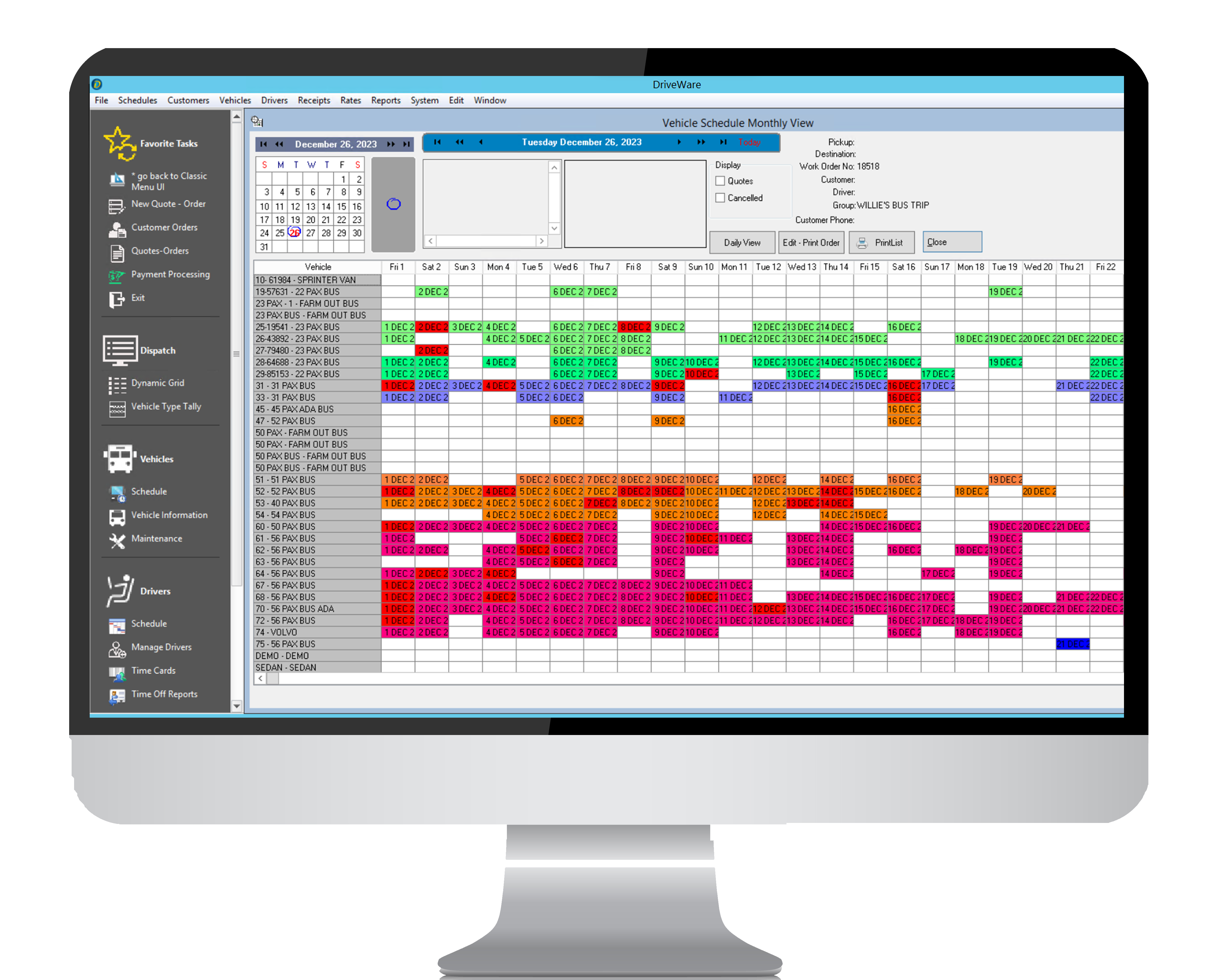 DriveWare Motorcoach Software